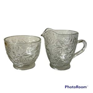 Princess House Fantasia Sugar and Cream Dishes